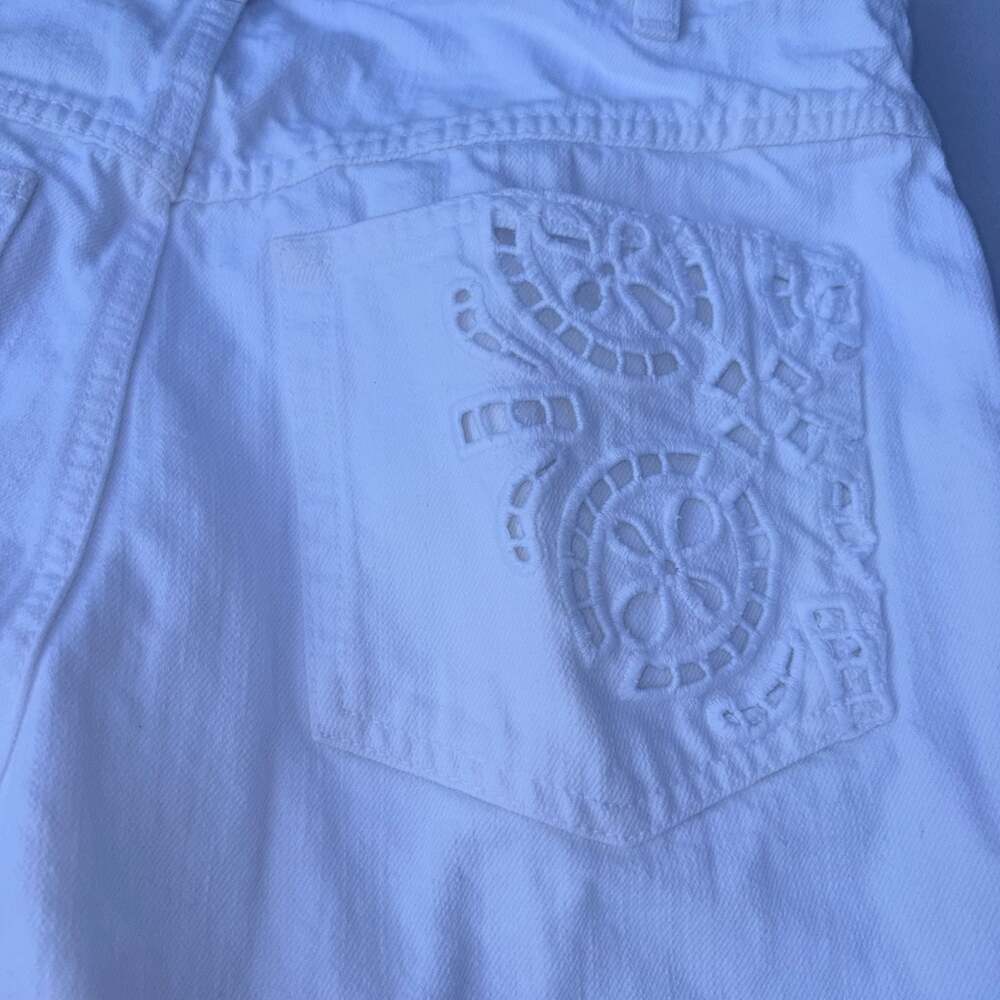 Isabel Marant White Ronny Broderie Anglaise Embroidered Jeans - Picture 5 of 16